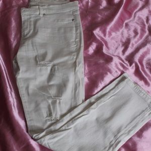 Off White NY&C Distressed Denim Jeans